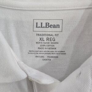 L.L. Bean White Polo Shirt XL